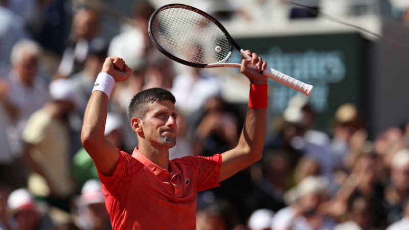 Novak Djokovic progresses to a record 17th French Open quarterfinal | CNN